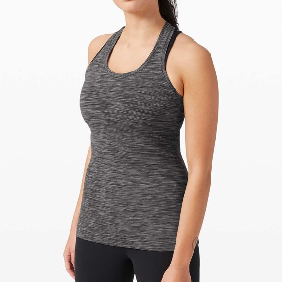 Lululemon Cool Racerback II *Nulu in Wee Are From Space Dark Carbon Ice Gray - Picture 1 of 7